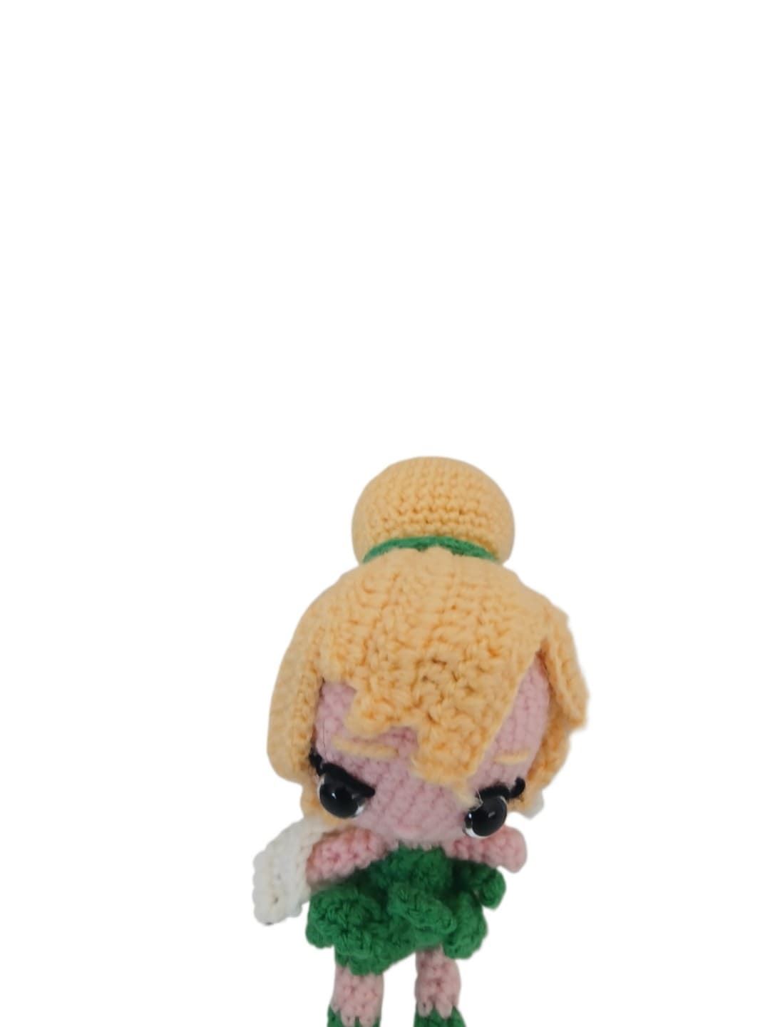 Peluche campanilla princesa hecha a mano a ganchillo (amigurumi). - Imagen 4