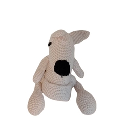 Peluche canguro hecho a mano a ganchillo (amigurumi). - Imagen 1