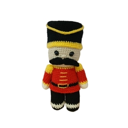 Peluche cascanueces navideño-navidad hecho a mano a ganchillo (amigurumi). - Imagen 1