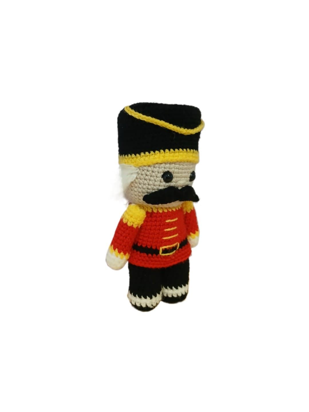 Peluche cascanueces navideño-navidad hecho a mano a ganchillo (amigurumi). - Imagen 2