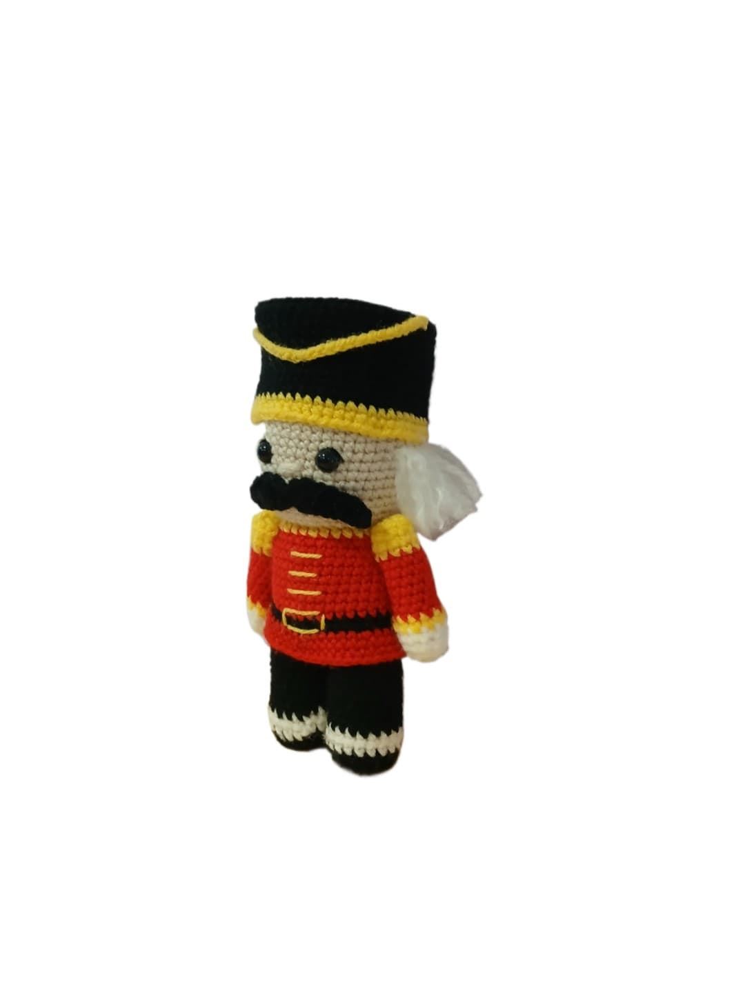 Peluche cascanueces navideño-navidad hecho a mano a ganchillo (amigurumi). - Imagen 3