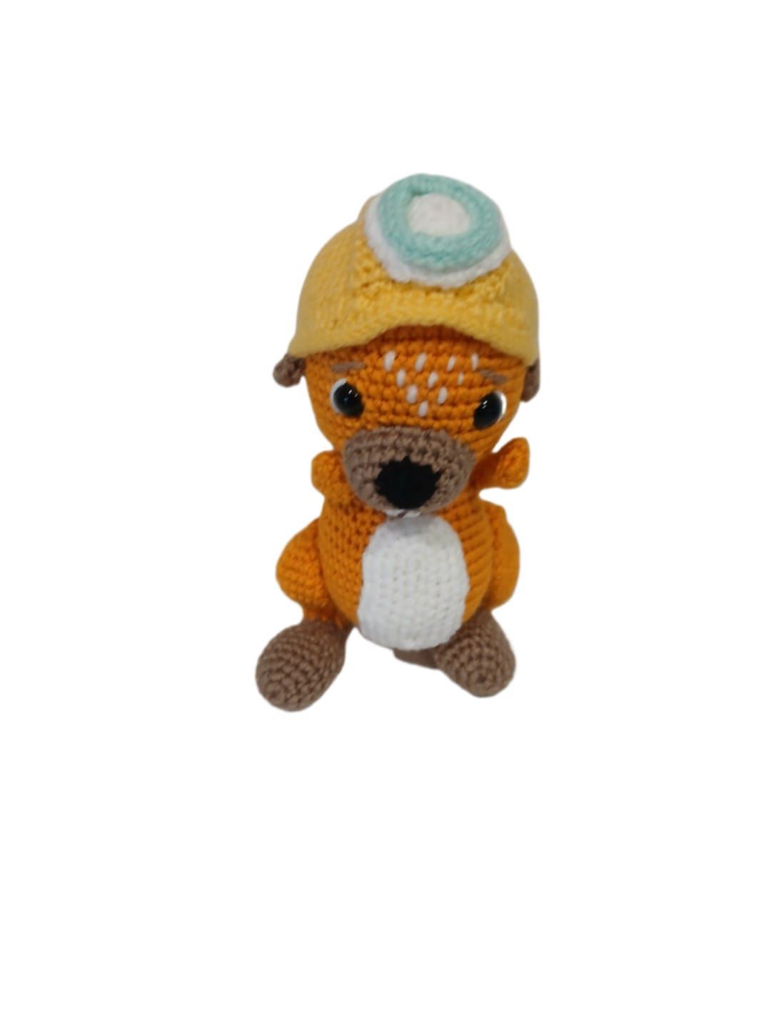 Peluche castor hecho a mano a ganchillo (amigurumi). - Imagen 1