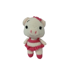 Peluche cerdo con vestido amigurumi - Imagen 1