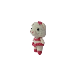 Peluche cerdo con vestido amigurumi - Imagen 2