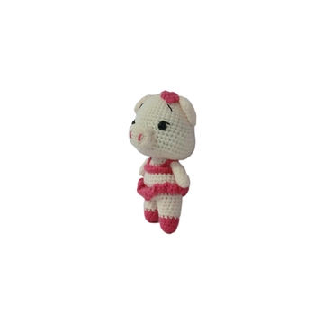 Peluche cerdo con vestido amigurumi - Imagen 2