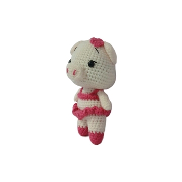 Peluche cerdo con vestido amigurumi - Imagen 2