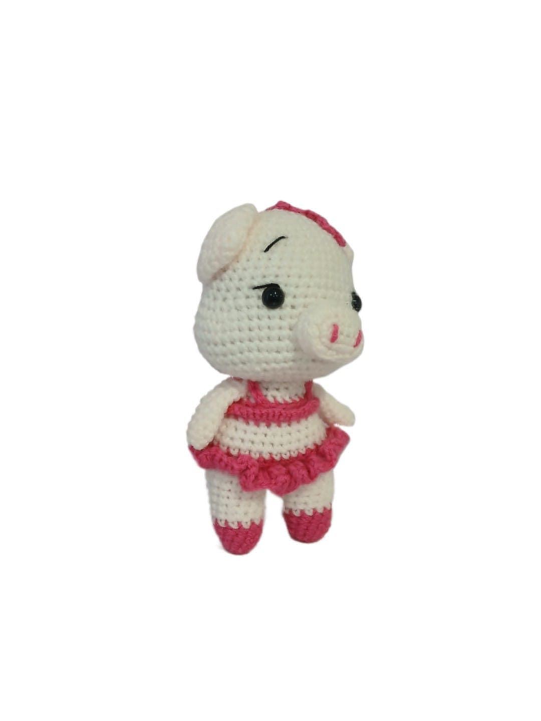 Peluche cerdo con vestido amigurumi - Imagen 3