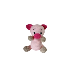 Peluche cerdo hecho a mano a ganchillo (amigurumi). - Imagen 1