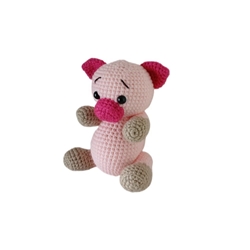 Peluche cerdo hecho a mano a ganchillo (amigurumi). - Imagen 2