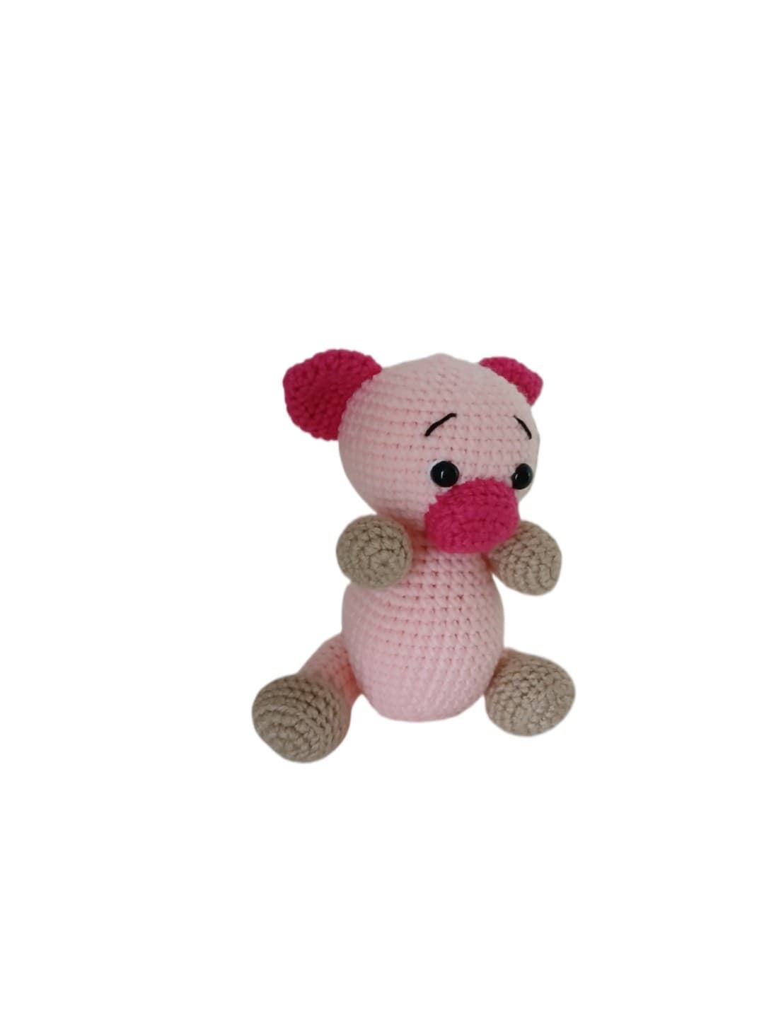 Peluche cerdo hecho a mano a ganchillo (amigurumi). - Imagen 3