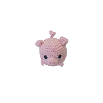 Peluche cerdo mini hecho a mano a ganchillo (amigurumi). - Imagen 1