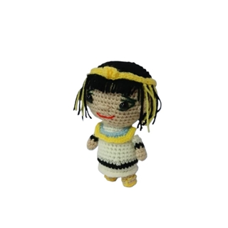 Peluche cleopatra hecho a mano a ganchillo (amigurumi). - Imagen 2