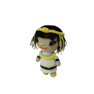 Peluche cleopatra hecho a mano a ganchillo (amigurumi). - Imagen 2
