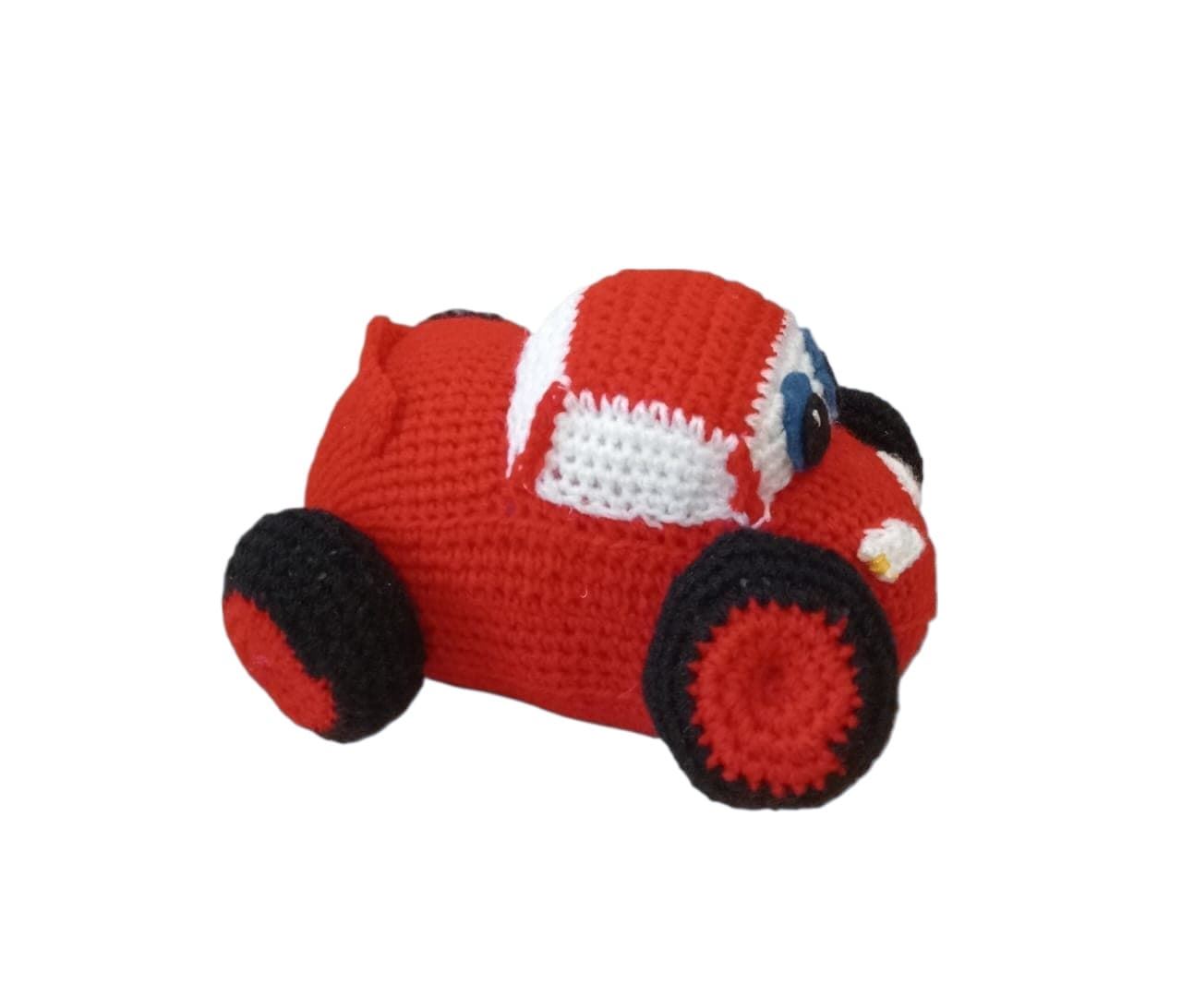 Peluche coche Cars hecho a mano a ganchillo (amigurumi) - Imagen 2