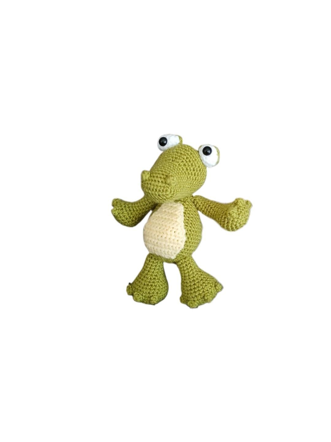 Peluche cocodrilo hecho a mano a ganchillo (amigurumi). - Imagen 1