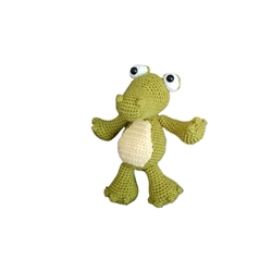 Peluche cocodrilo hecho a mano a ganchillo (amigurumi). - Imagen 1