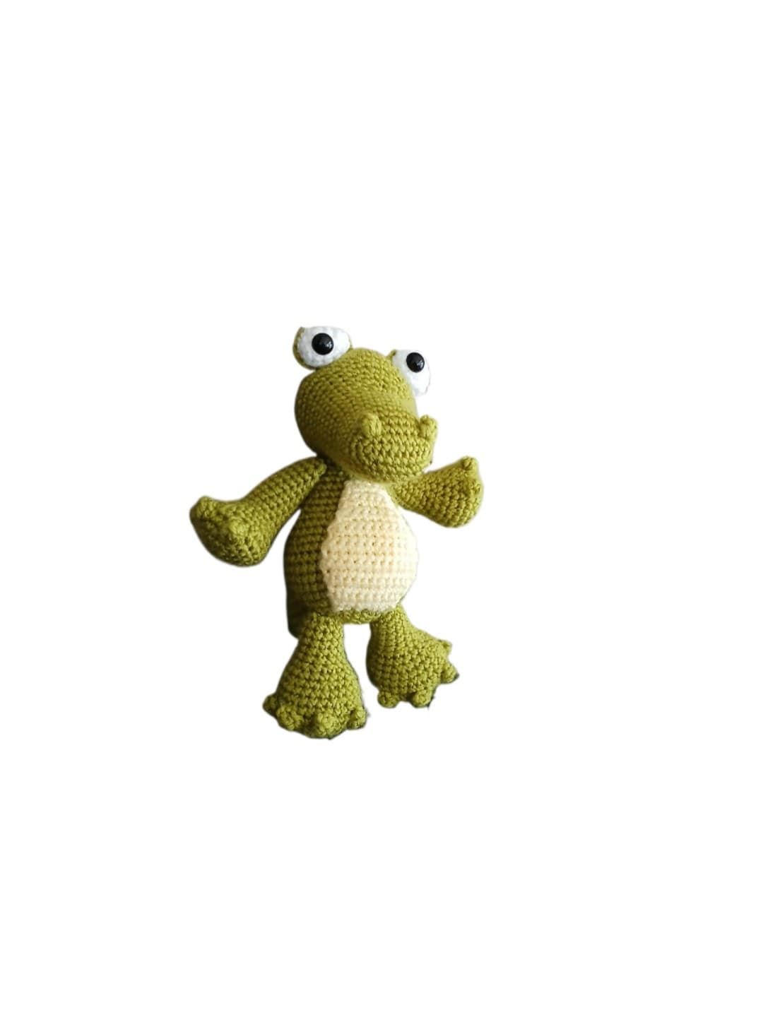 Peluche cocodrilo hecho a mano a ganchillo (amigurumi). - Imagen 2