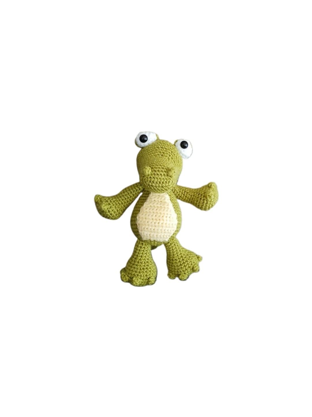 Peluche cocodrilo hecho a mano a ganchillo (amigurumi). - Imagen 3
