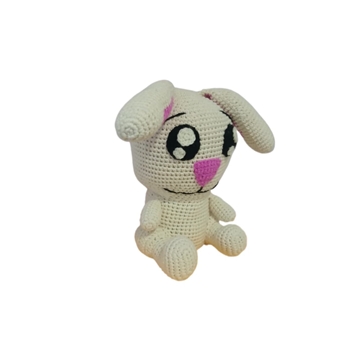 Peluche conejo blanco hecha a mano a ganchillo (amigurumi). - Imagen 2