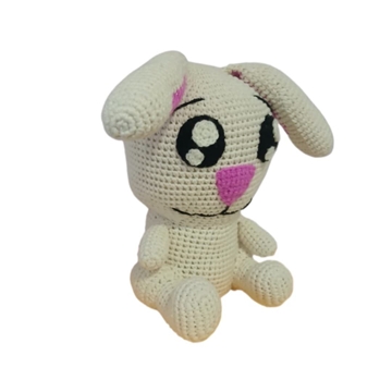 Peluche conejo blanco hecha a mano a ganchillo (amigurumi). - Imagen 2