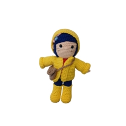 Peluche coraline hecho a mano a ganchillo (amigurumi). - Imagen 1