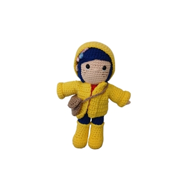 Peluche coraline hecho a mano a ganchillo (amigurumi). - Imagen 1