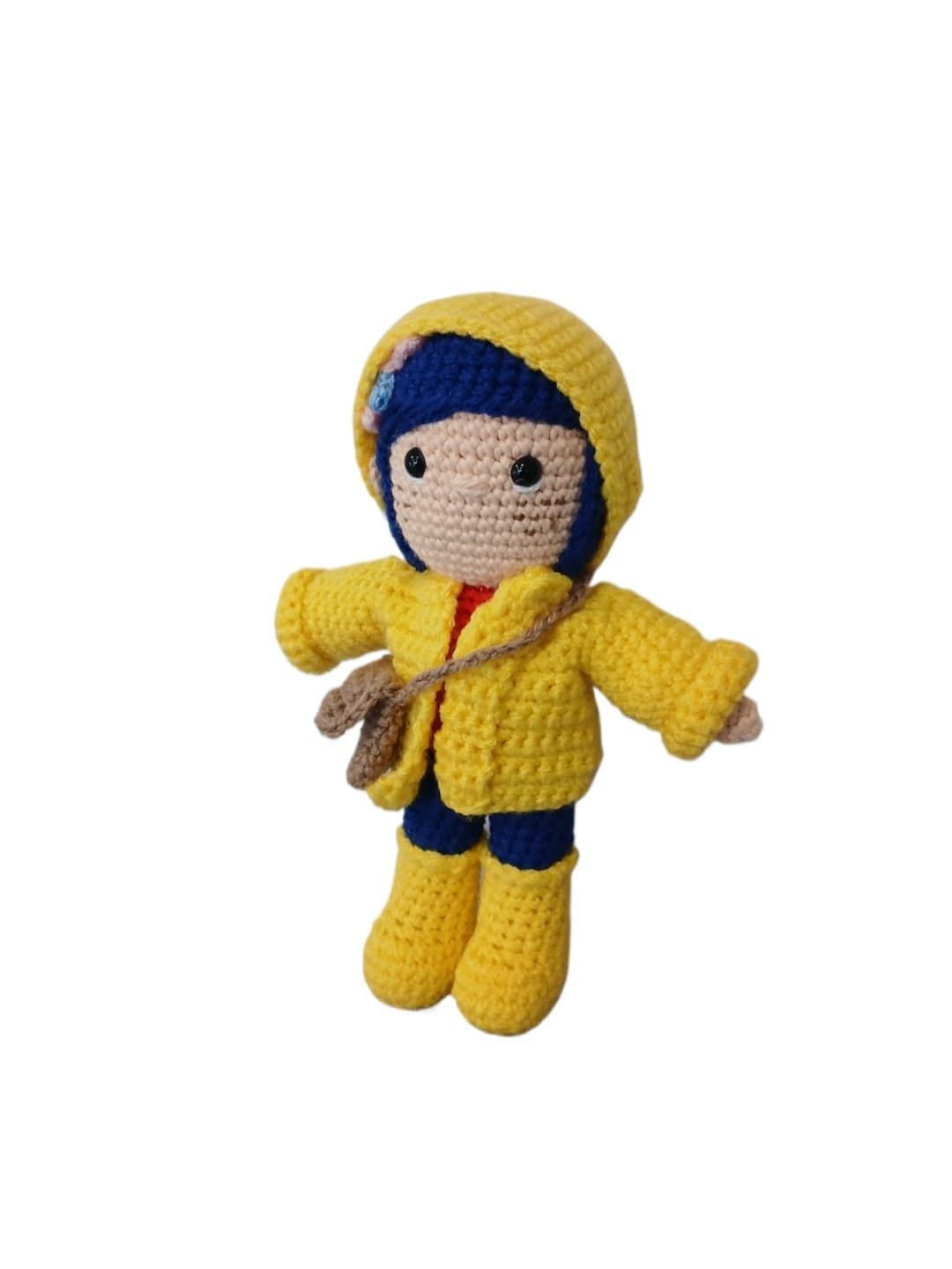 Peluche coraline hecho a mano a ganchillo (amigurumi). - Imagen 2