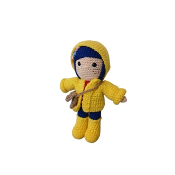 Peluche coraline hecho a mano a ganchillo (amigurumi). - Imagen 2