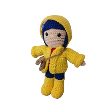 Peluche coraline hecho a mano a ganchillo (amigurumi). - Imagen 2