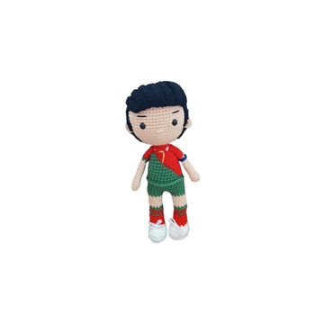 Peluche cristianó ronaldo futbolista hecho a mano a ganchillo (amigurumi) - Imagen 1
