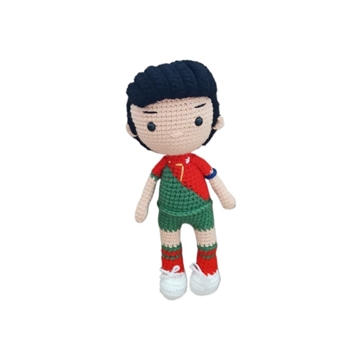 Peluche cristianó ronaldo futbolista hecho a mano a ganchillo (amigurumi) - Imagen 1