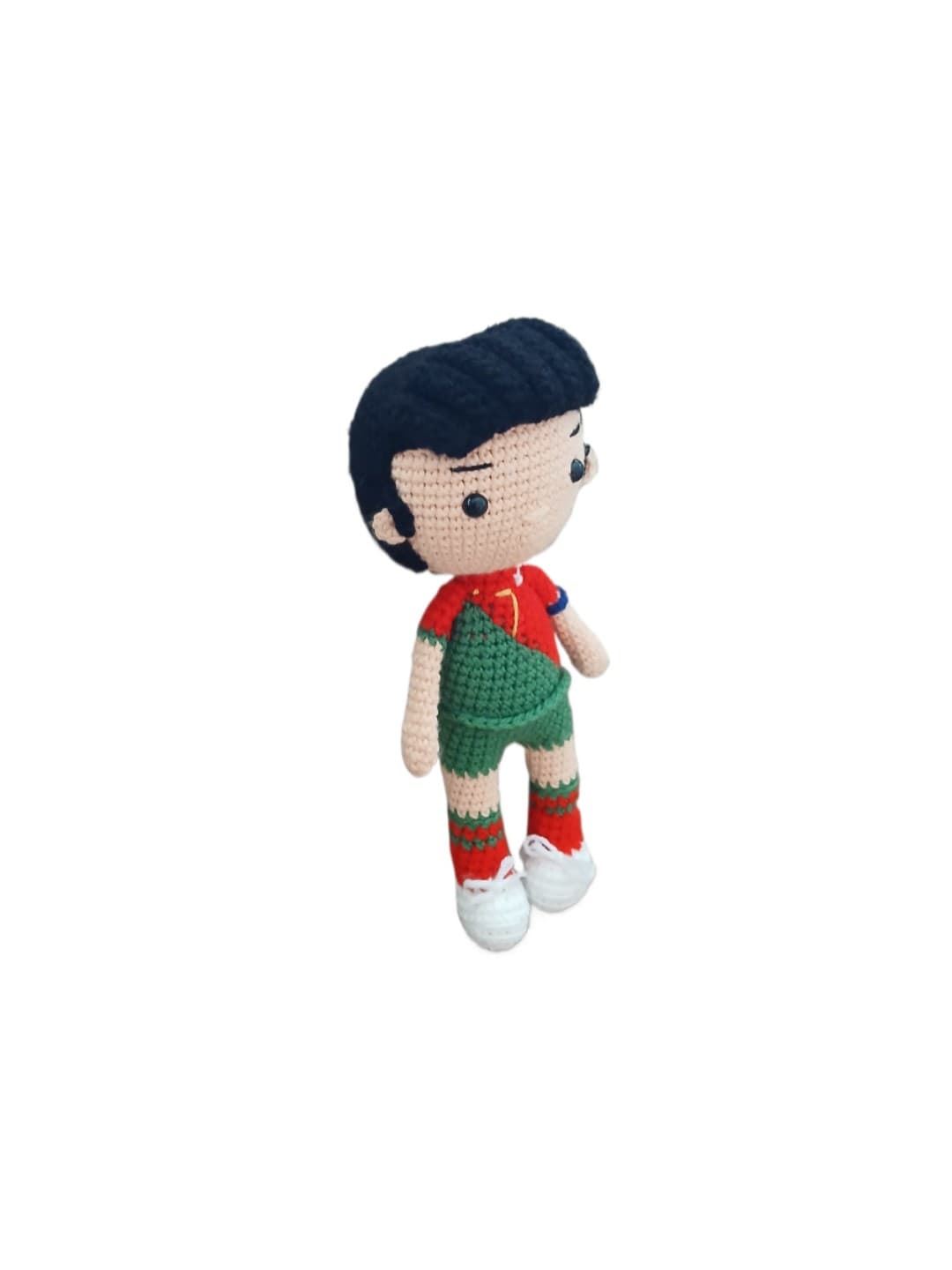 Peluche cristianó ronaldo futbolista hecho a mano a ganchillo (amigurumi) - Imagen 2