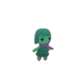 Peluche desagrado inside out del revés emociones hecha a mano a ganchillo (amigurumi). - Imagen 2