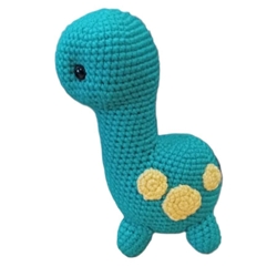 Peluche dinosaurio hecho a mano a ganchillo (amigurumi). - Imagen 1