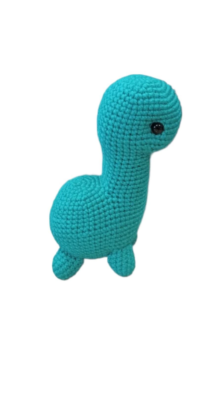 Peluche dinosaurio hecho a mano a ganchillo (amigurumi). - Imagen 2