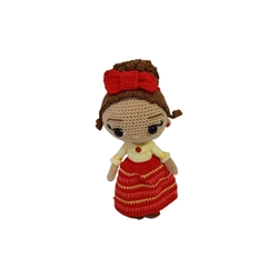 Peluche Dolores Madrigal película disney encanto hecha a mano a ganchillo (amigurumi). - Imagen 1