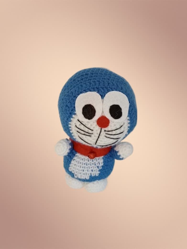 Peluche doraemon hecho a mano a ganchillo (amigurumi). - Imagen 1