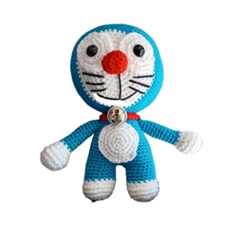Peluche doraemon hecho a mano a ganchillo (amigurumi). - Imagen 1