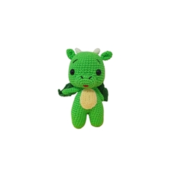 Peluche dragón hecho a mano a ganchillo (amigurumi). - Imagen 1