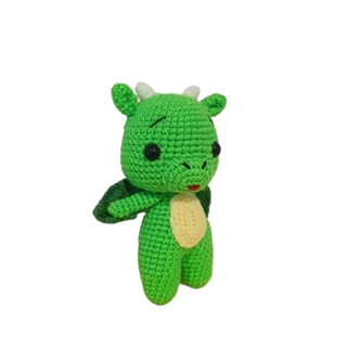 Peluche dragón hecho a mano a ganchillo (amigurumi). - Imagen 2