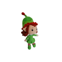 Peluche duende navideño-navidad hecho a mano a ganchillo (amigurumi). - Imagen 2