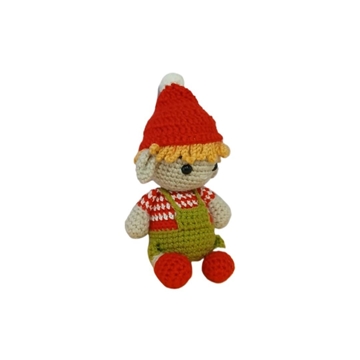 Peluche el duende navideño-navidad hecho a mano a ganchillo (amigurumi). - Imagen 2