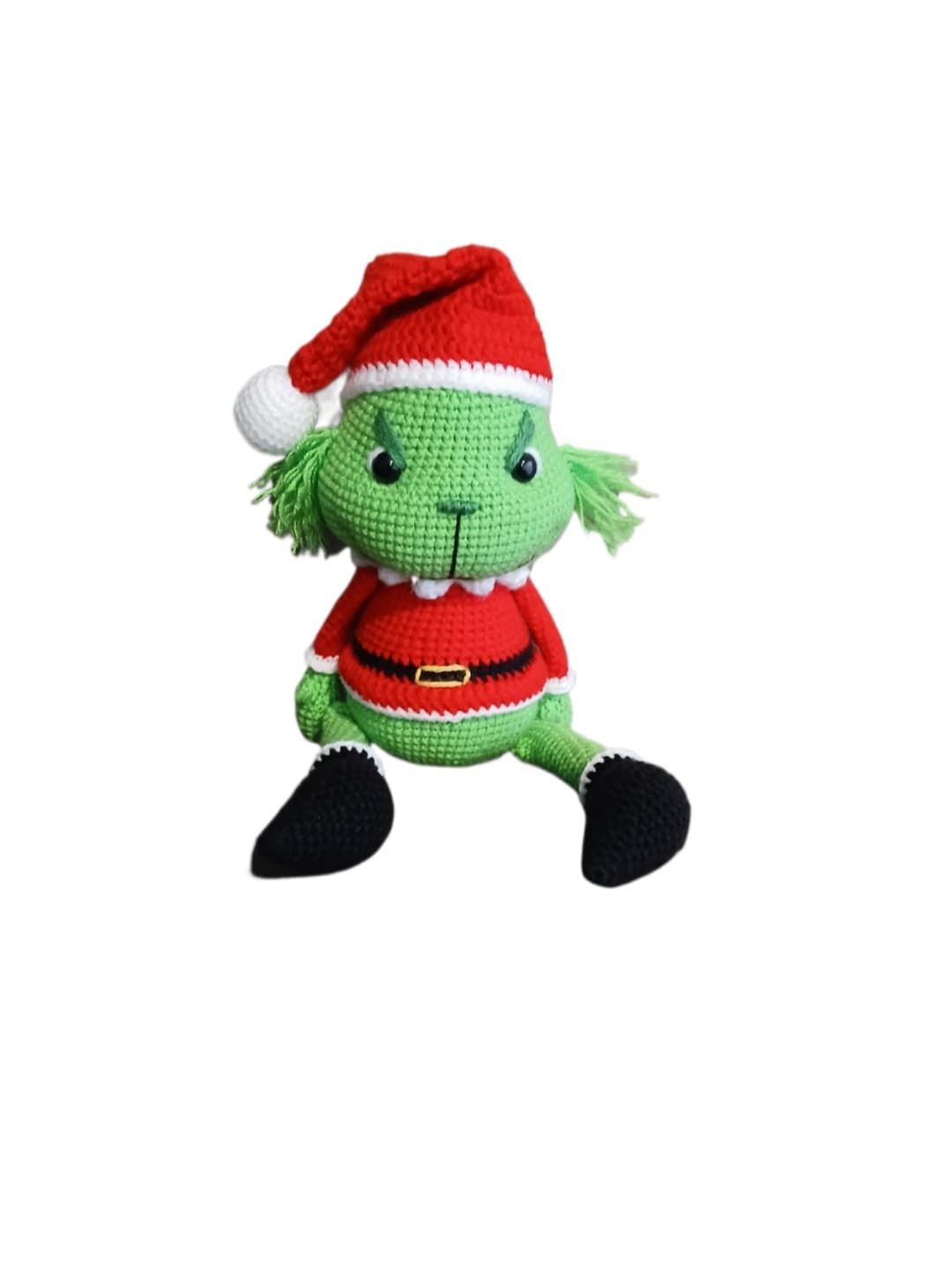 Peluche el grinch navidad navideño hecho a mano a ganchillo (amigurumi). - Imagen 1