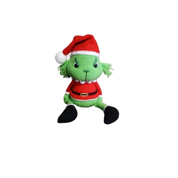 Peluche el grinch navidad navideño hecho a mano a ganchillo (amigurumi). - Imagen 1