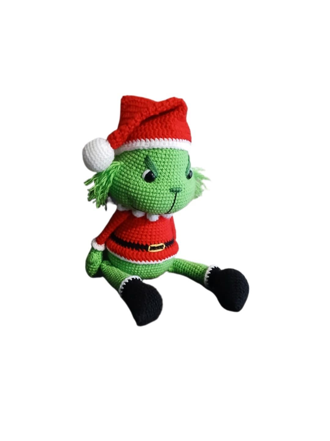 Peluche el grinch navidad navideño hecho a mano a ganchillo (amigurumi). - Imagen 2