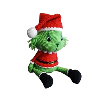 Peluche el grinch navidad navideño hecho a mano a ganchillo (amigurumi). - Imagen 2