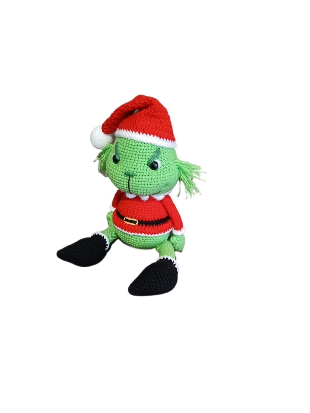 Peluche el grinch navidad navideño hecho a mano a ganchillo (amigurumi). - Imagen 3