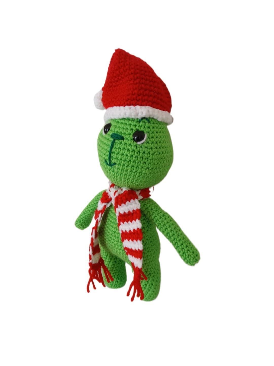 Peluche el grinch navidad navideño hecho a mano a ganchillo (amigurumi). - Imagen 3