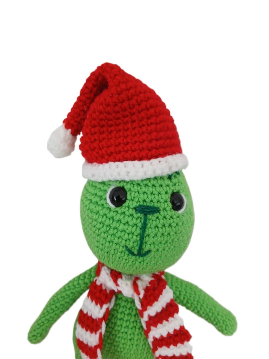 Peluche el grinch navidad navideño hecho a mano a ganchillo (amigurumi). - Imagen 4