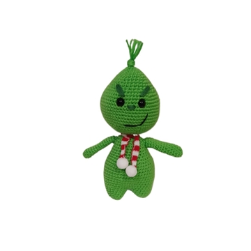 Peluche el grinch navidad navideño hecho a mano a ganchillo (amigurumi). - Imagen 1